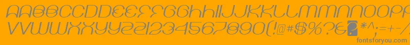 Шрифт kicking limos – серые шрифты на оранжевом фоне