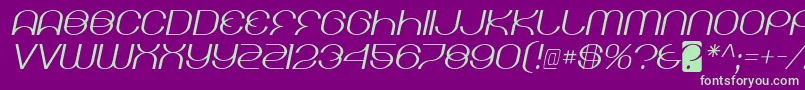 kicking limos Font – Green Fonts on Purple Background