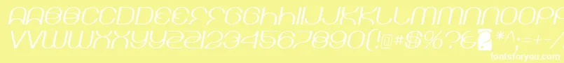 kicking limos Font – White Fonts on Yellow Background