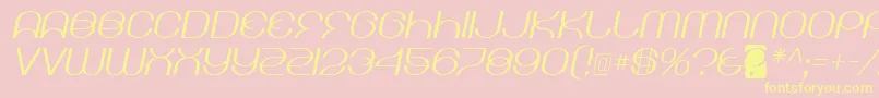 kicking limos Font – Yellow Fonts on Pink Background