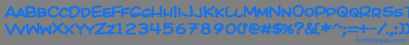 KICOB    Font – Blue Fonts on Gray Background