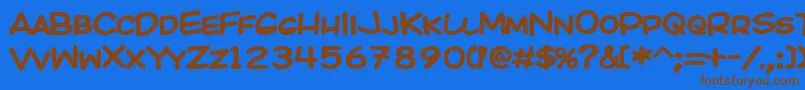 KICOB    Font – Brown Fonts on Blue Background