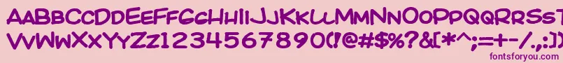 KICOB    Font – Purple Fonts on Pink Background
