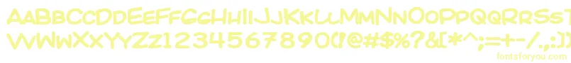 KICOB    Font – Yellow Fonts on White Background