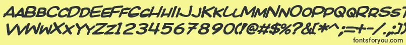 KICOBI   Font – Black Fonts on Yellow Background