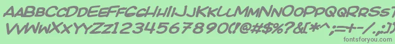 KICOBI   Font – Gray Fonts on Green Background