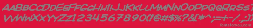 KICOBI   Font – Gray Fonts on Red Background