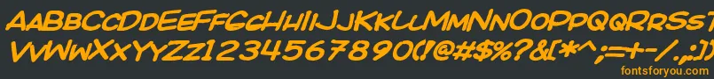 KICOBI   Font – Orange Fonts on Black Background
