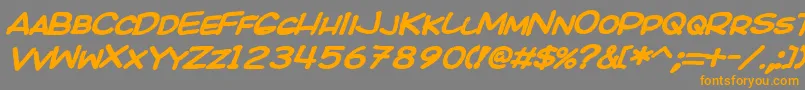 KICOBI   Font – Orange Fonts on Gray Background