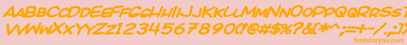 KICOBI   Font – Orange Fonts on Pink Background