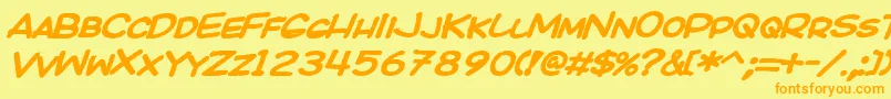 KICOBI   Font – Orange Fonts on Yellow Background