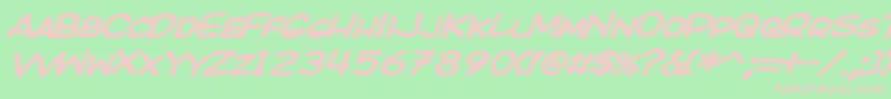 KICOBI   Font – Pink Fonts on Green Background