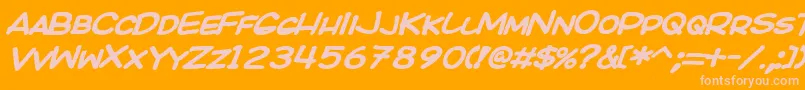 KICOBI   Font – Pink Fonts on Orange Background