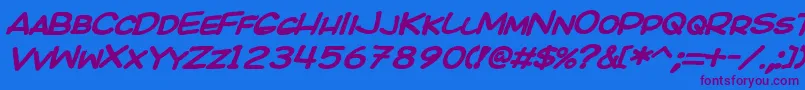 KICOBI   Font – Purple Fonts on Blue Background