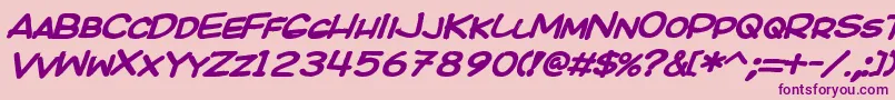 KICOBI   Font – Purple Fonts on Pink Background