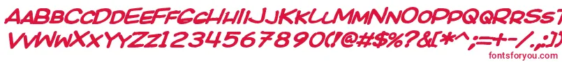 KICOBI   Font – Red Fonts on White Background