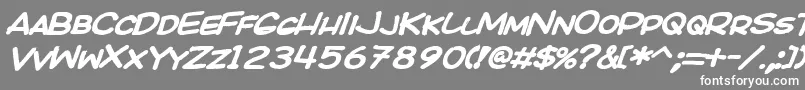 KICOBI   Font – White Fonts on Gray Background