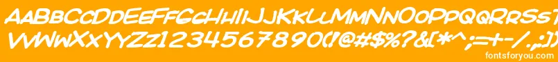 KICOBI   Font – White Fonts on Orange Background