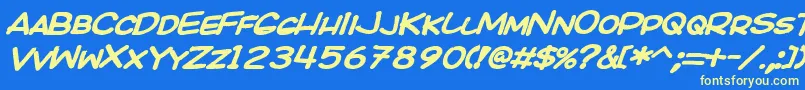 KICOBI   Font – Yellow Fonts on Blue Background