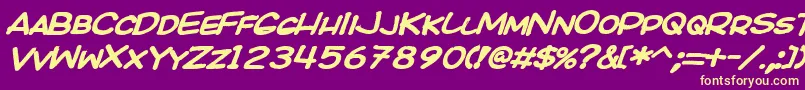 KICOBI   Font – Yellow Fonts on Purple Background