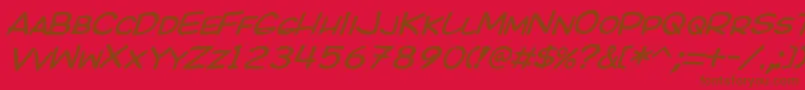 KICOI    Font – Brown Fonts on Red Background