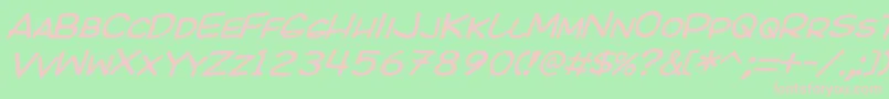 KICOI    Font – Pink Fonts on Green Background