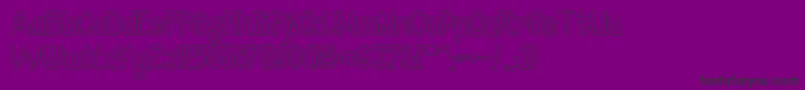 Kid Knowledge 1 outline Font – Black Fonts on Purple Background
