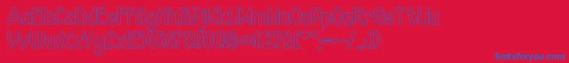 Kid Knowledge 1 outline Font – Blue Fonts on Red Background