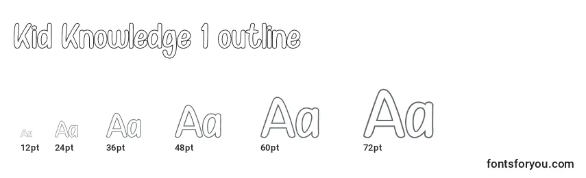 Kid Knowledge 1 outline Font Sizes