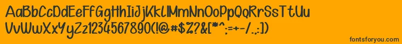 Kid Knowledge 1 Font – Black Fonts on Orange Background