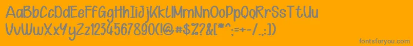 Kid Knowledge 1 Font – Gray Fonts on Orange Background