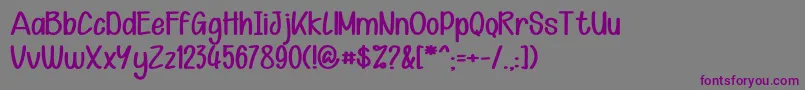 More about Kid Knowledge 1 Font Kid Knowledge 1 Font – Purple Fonts on Gray Background