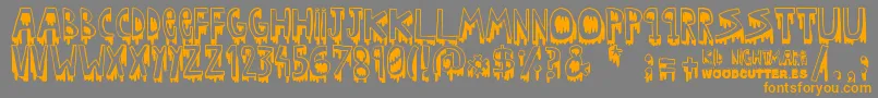 Kid nightmare Font – Orange Fonts on Gray Background