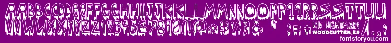 Kid nightmare Font – White Fonts on Purple Background