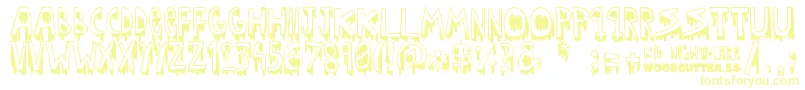 Czcionka Kid nightmare – żółte czcionki