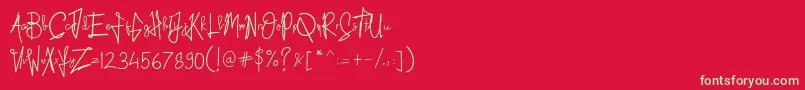 fuente Kid Rough – Fuentes Verdes Sobre Fondo Rojo