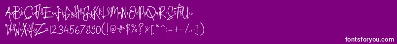 Fonte Kid Rough – fontes brancas em um fundo violeta