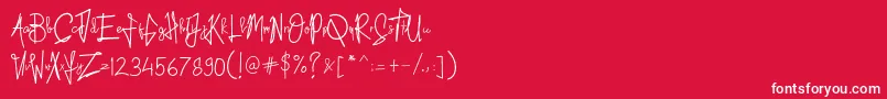 Kid Rough Font – White Fonts on Red Background