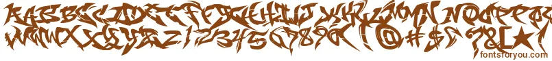 Шрифт RaseoneFill – коричневые шрифты на белом фоне