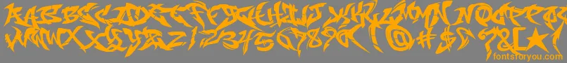 RaseoneFill Font – Orange Fonts on Gray Background