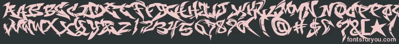 RaseoneFill Font – Pink Fonts on Black Background