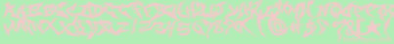 Шрифт RaseoneFill – розовые шрифты на зелёном фоне