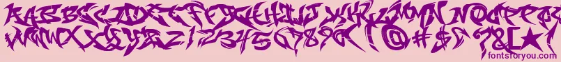 RaseoneFill Font – Purple Fonts on Pink Background