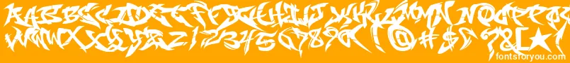 RaseoneFill Font – White Fonts on Orange Background