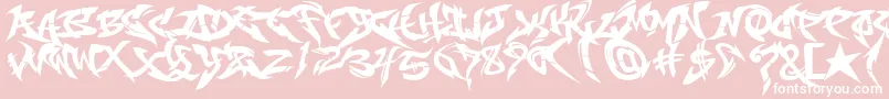 RaseoneFill Font – White Fonts on Pink Background