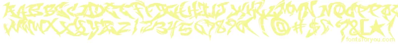 Czcionka RaseoneFill – żółte czcionki