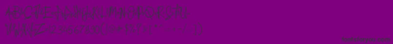 Kid Rough-fontti – mustat fontit violetilla taustalla
