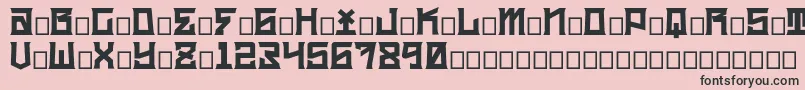 kidc Font – Black Fonts on Pink Background