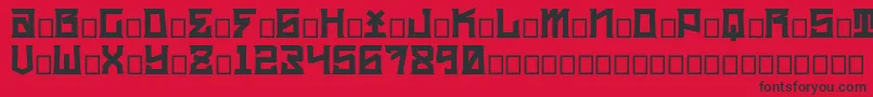 kidc Font – Black Fonts on Red Background