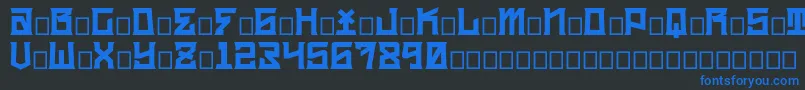 kidc Font – Blue Fonts on Black Background